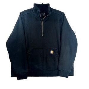 Carhartt Black Quarter-Zip Pullover Sweatshirt